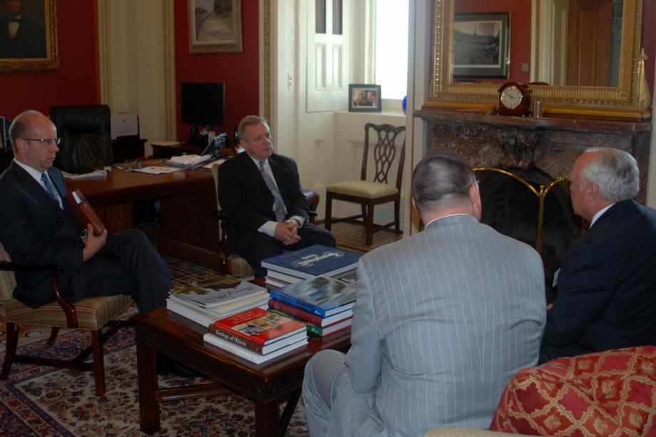  Durbin met with Bruce Carter, the Director of Aviation for the Quad City International Airport, to discuss infrastructure investment.